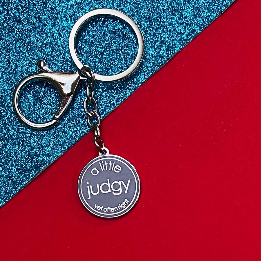 A Little Judgy Yet Often Right - Porcelain Mug with Keyring Gift Set - Image 3
